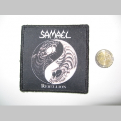 Samael  ofsetová nášivka po krajoch obšívaná  cca. 9x9cm